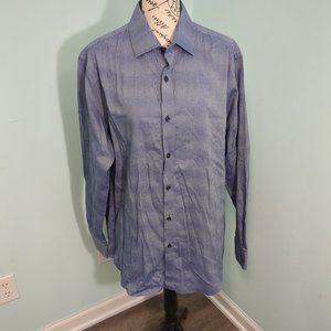 Hart Schaffner Marx 100% Cotton Long Sleeve Button Up Dress Shirt large